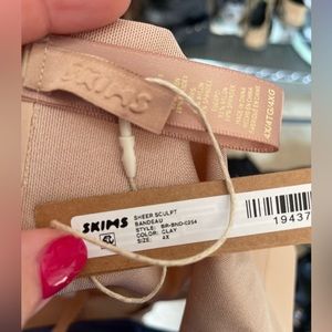 SKIMS sheet sculpt bandeau. One Nude and one Black